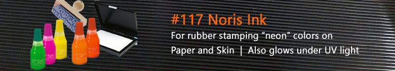 Noris #117 Neon Pink UV Ink • Florescent effect rubber stamp ink for marking on uncoated paper and human skin. Buy online!